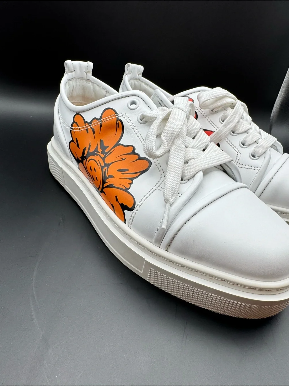 Christian Louboutin Adolon Donna Shun Sudo Button Flower Sneakers EU 39